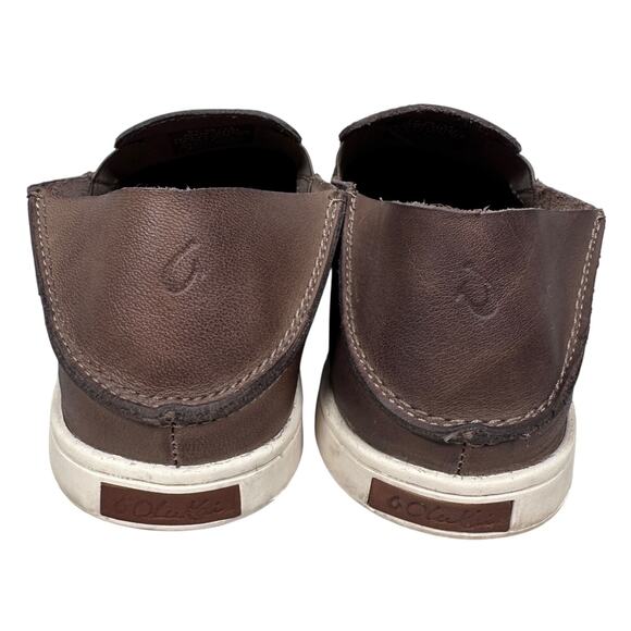 Olukai Pehuea Leather Slip-On Shoes Women’s 6.5 Espresso Brown Casual 20329-5H5H - Picture 4 of 7